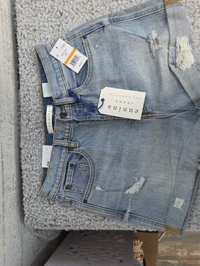 Bundle Of eunina Light Blue Distressed Jeans Shorts And 2 Tops